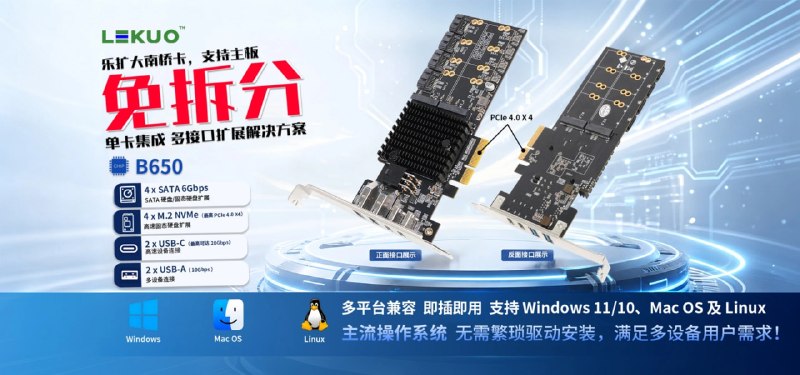 Lekuo выпустила карту расширения с AMD B650