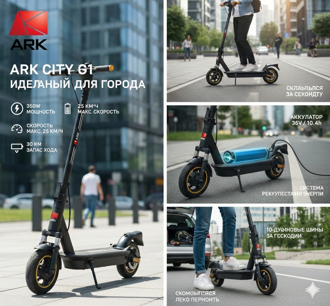 Городской электросамокат ARK City G1.