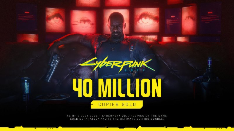 Cyberpunk 2077 разошлась тиражом 40 млн копий