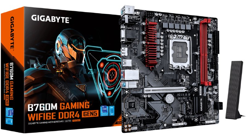 Gigabyte показала B760-плату с DDR4 и PCIe 5.0