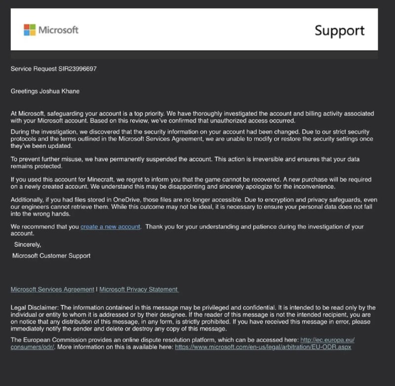 Microsoft не вернула взломанный аккаунт с архивом за 25 лет