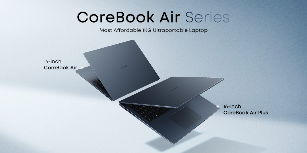 CHUWI представила CoreBook Air: 14" и 16" ноутбуки от $529 с весом от 1 кг