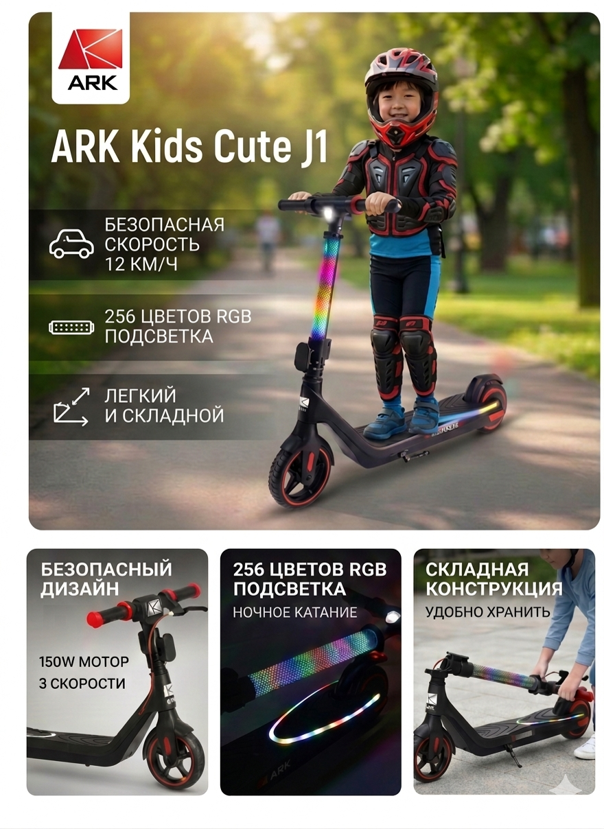 Детский электросамокат ARK Kids Cute J1.