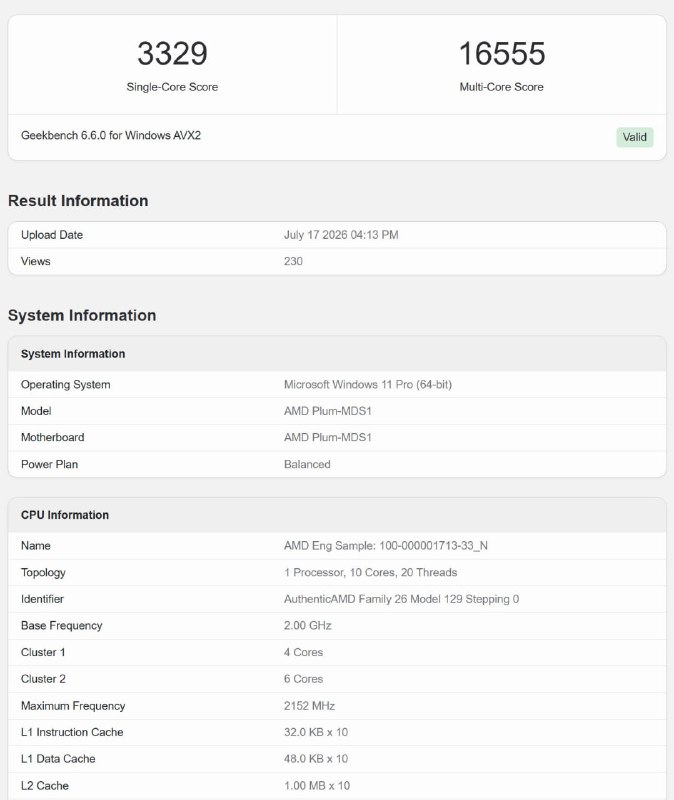 AMD Medusa Point засветился в Geekbench